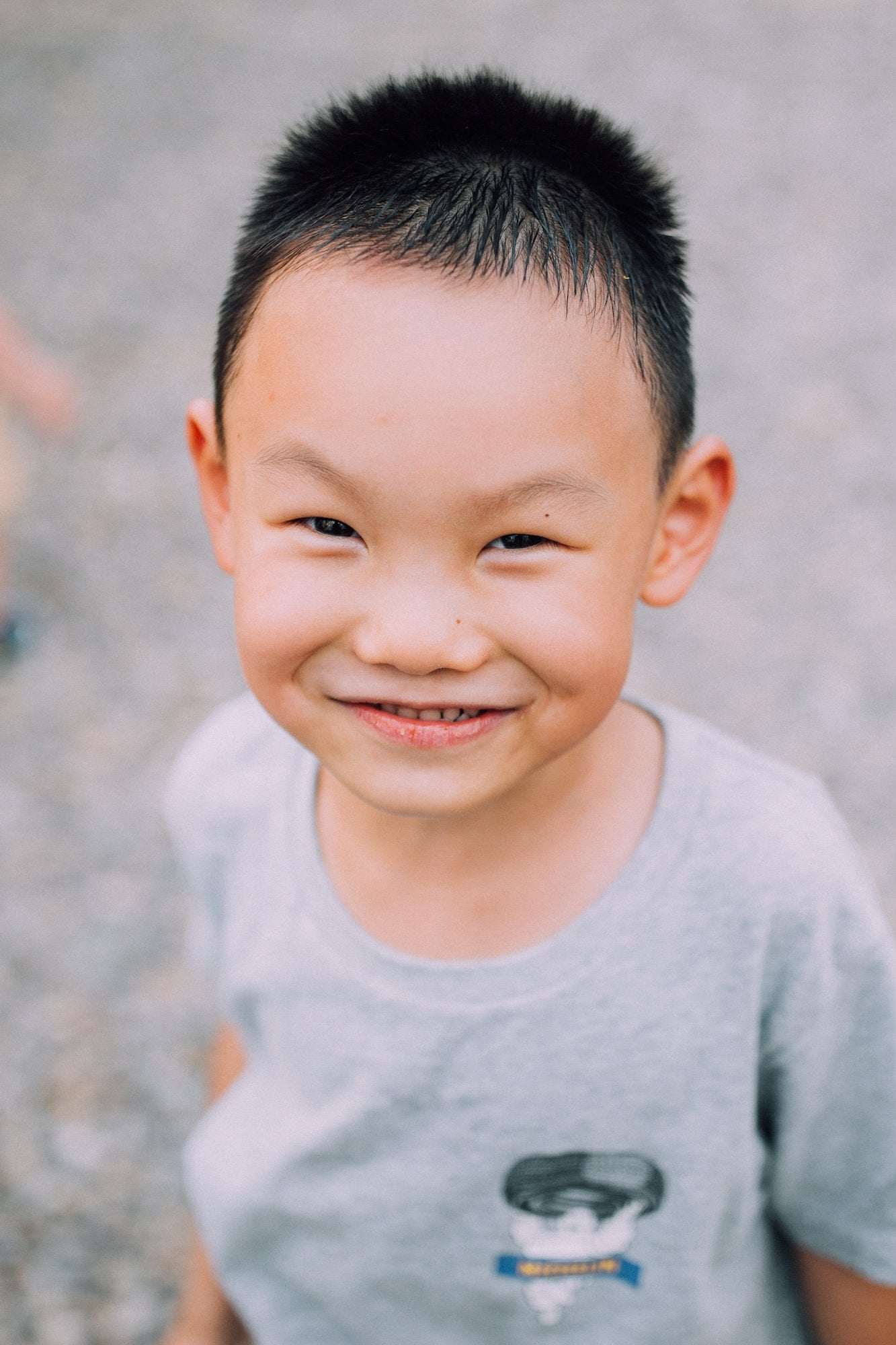 Portrait of a Chinese cute boy